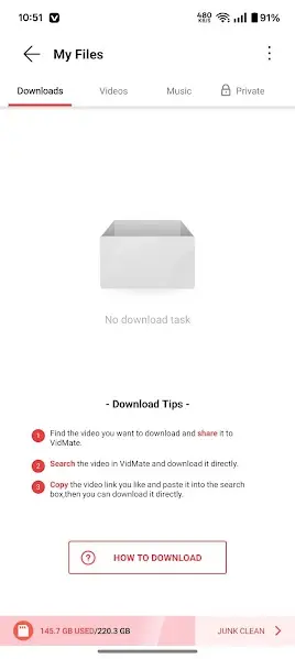 Screenshot of VidMate Old Version Youtube Downloader